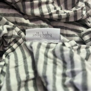 Solly Baby Gray and White Striped Wrap